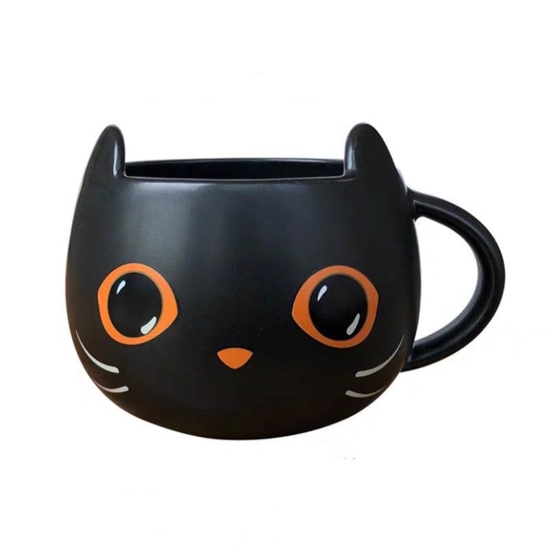 Black Cat Halloween Mug